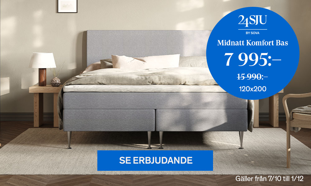 Midnatt Komfort Bas Kontinentalsäng 7 995:-